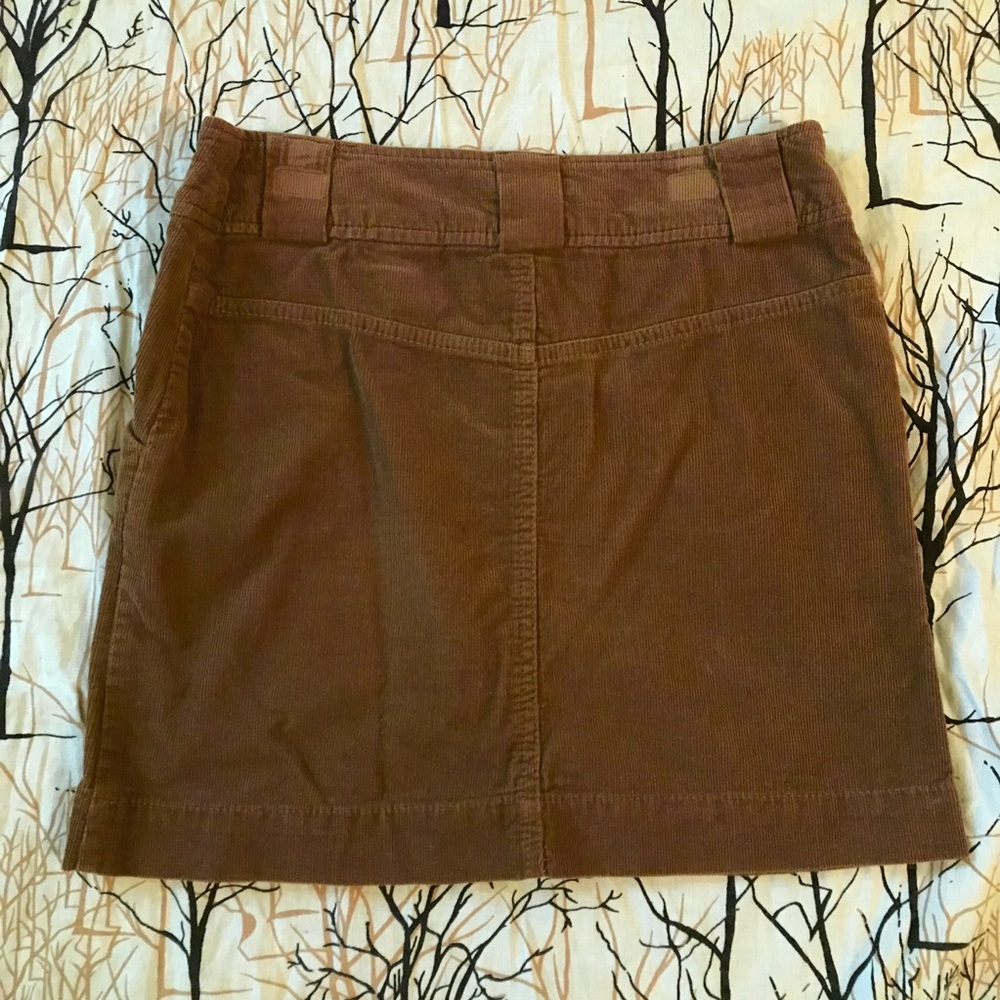 HP🎉 H&M Brown Caramel Corduroy Mini Skirt Size 6 - Picture 5 of 11